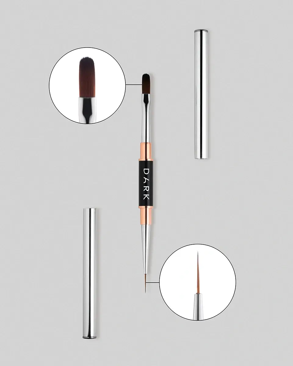 DARK Double-Ended Brush (Liner 10 mm + Rounded 12 mm) (Updated Design)