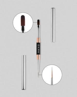 DARK Double-Ended Brush (Liner 10 mm + Rounded 12 mm) (Updated Design)