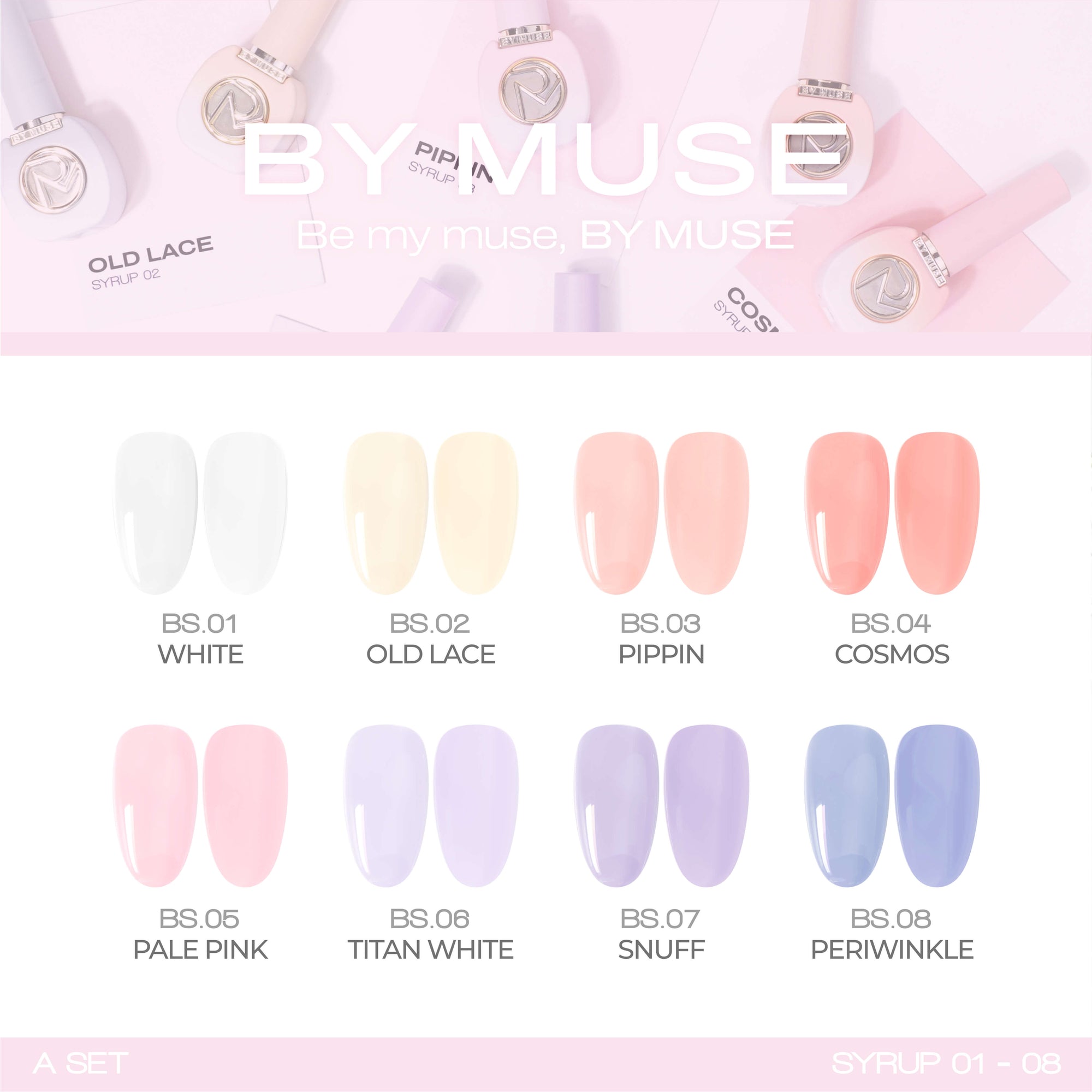 BY MUSE Syrup Color Gel Polish - Titan White