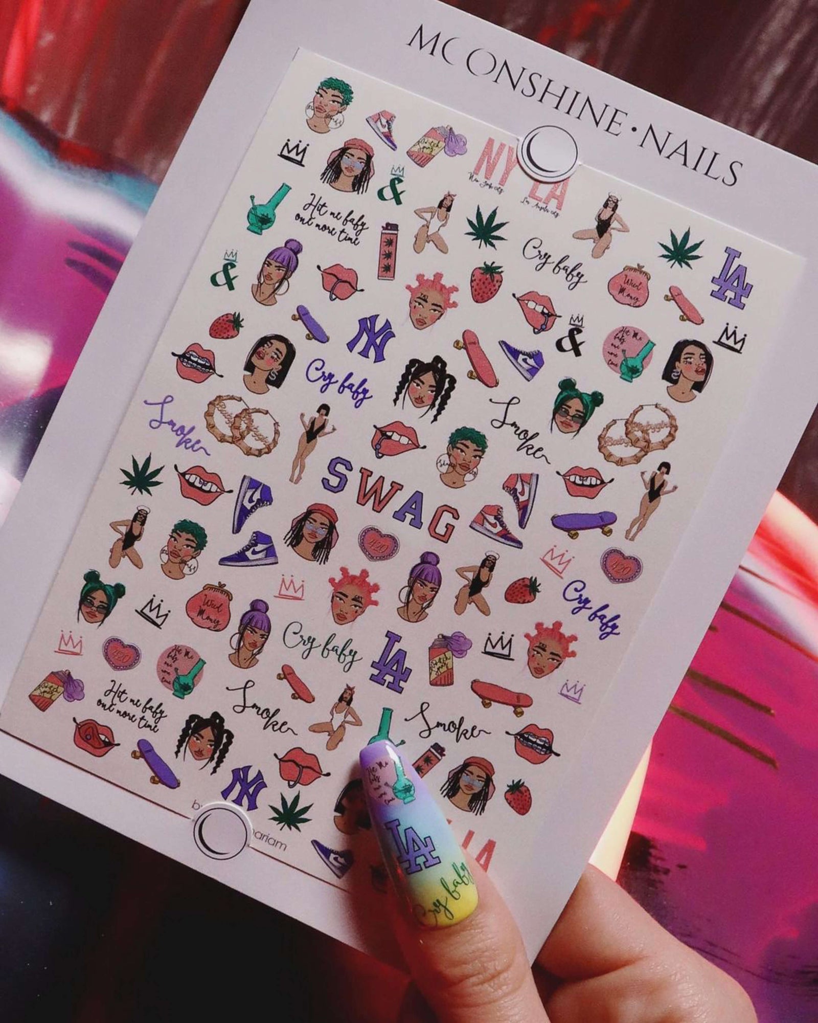 Moonshine Nails Swag Decal/Slider (large)