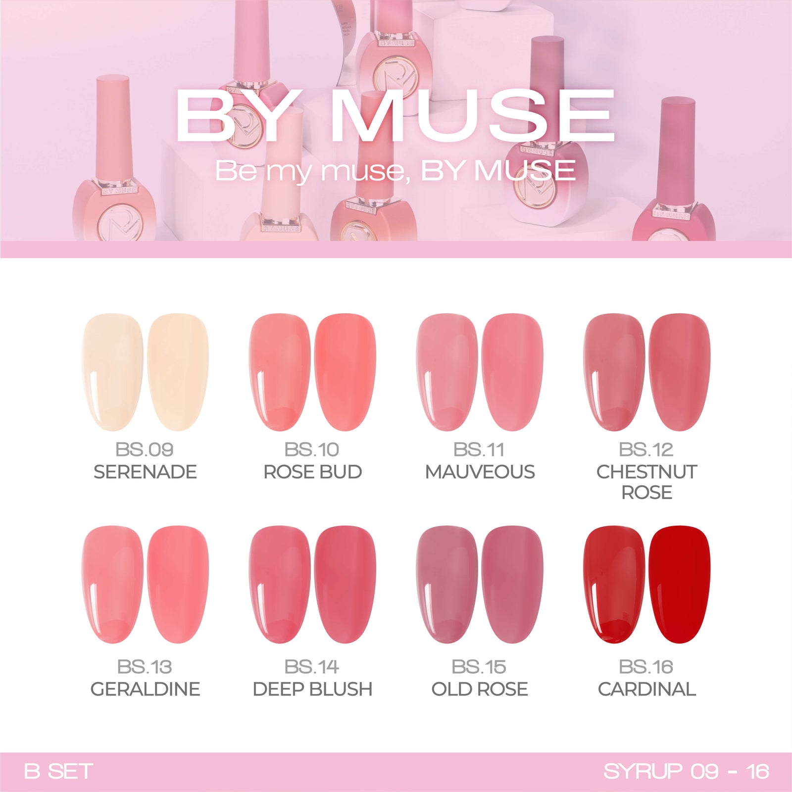 BY MUSE Syrup Color Gel Polish - Rose Bud