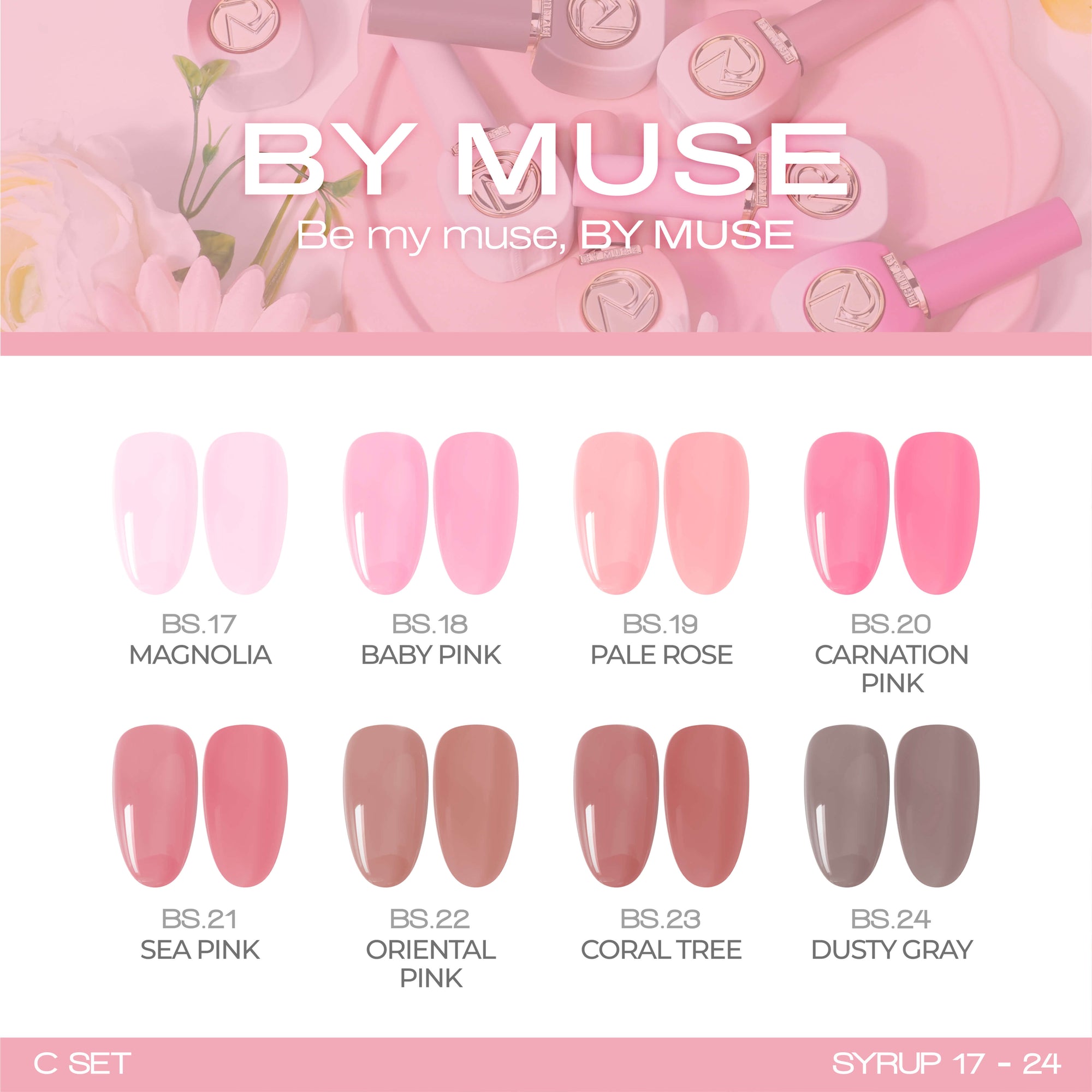 BY MUSE Syrup Color Gel Polish - Oriental Pink