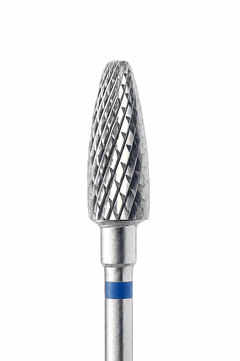 KMIZ Carbide Paraboloid Corn E-File Nail Drill Bit - Cross Cut 5.0mm