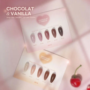 JIN.B Chocolat & Vanilla Collection- 10 PCS Syrup Gel Polish Set