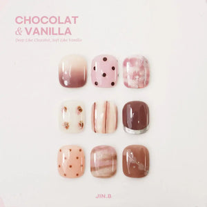 JIN.B Chocolat & Vanilla Collection- 10 PCS Syrup Gel Polish Set