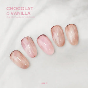 JIN.B Chocolat & Vanilla Collection- 10 PCS Syrup Gel Polish Set