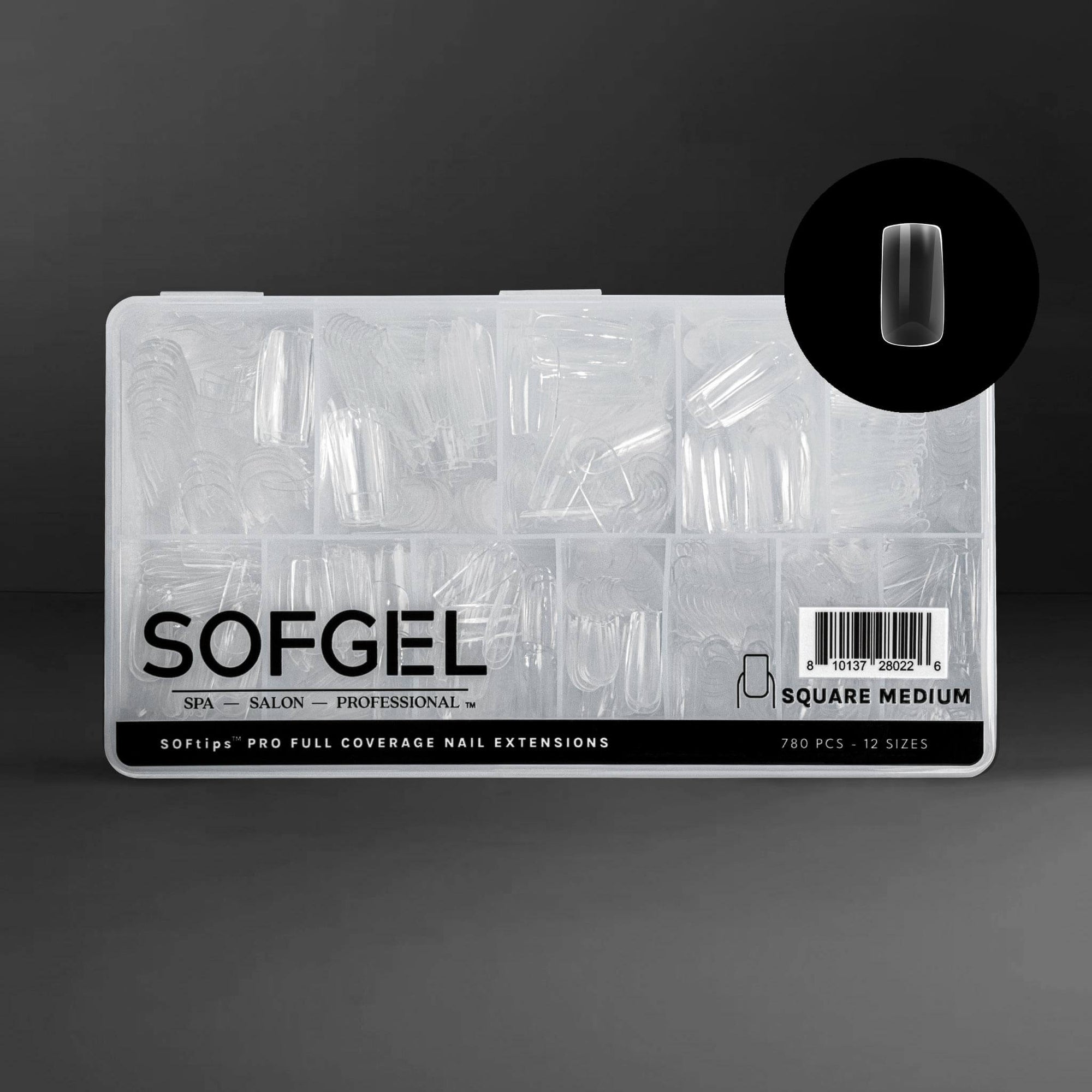 SOFGEL Full Cover Soft Gel Tips - Square Medium