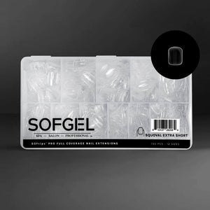 SOFGEL Full Cover Soft Gel Tips - Squoval Extra Short