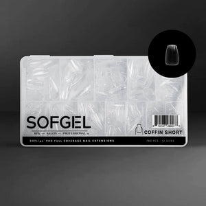 SOFGEL Full Cover Soft Gel Tips - Coffin Short