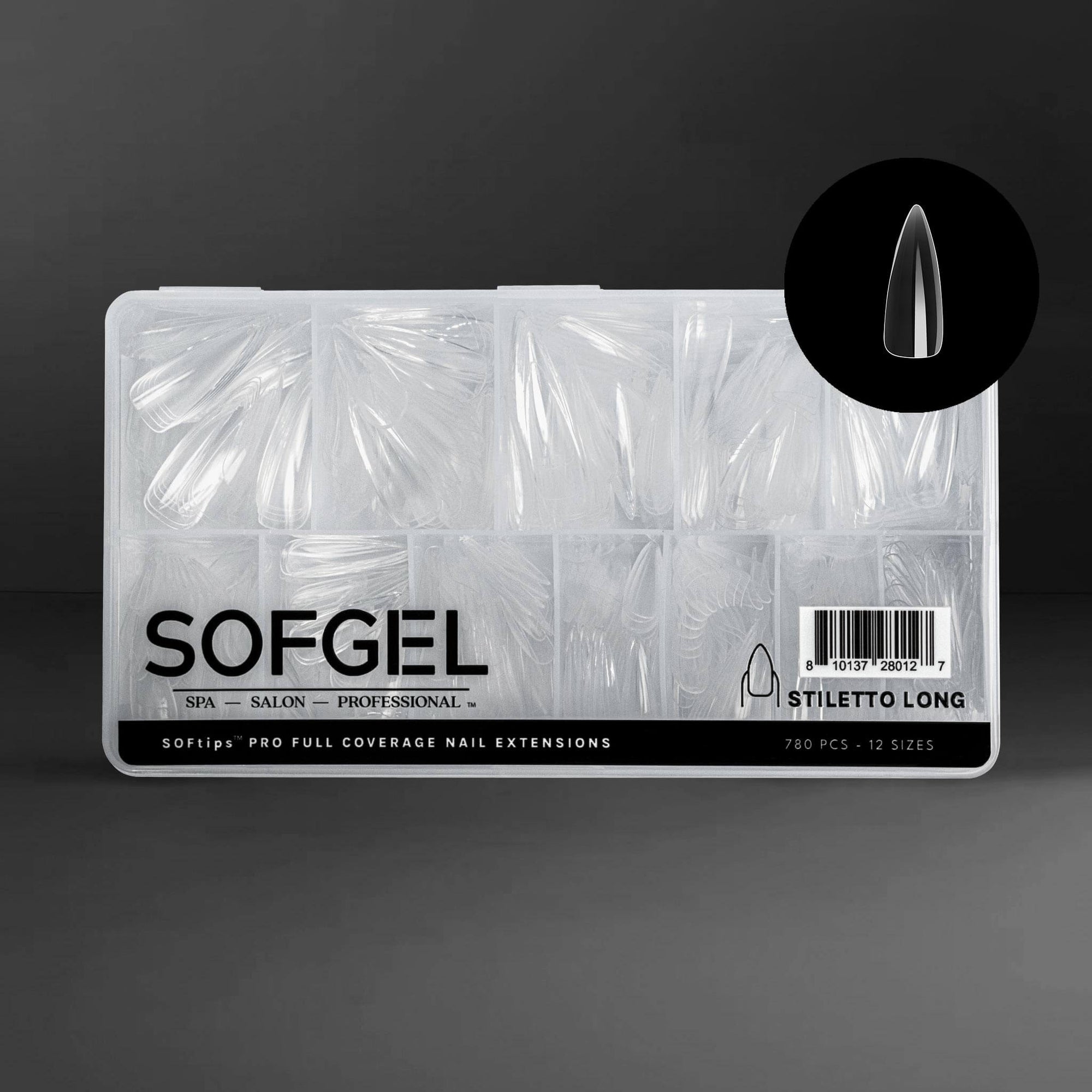 SOFGEL Full Cover Soft Gel Tips - Stiletto Long