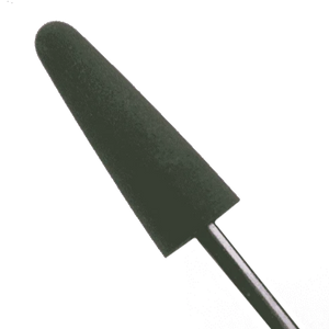 DARK SILICONE POLISHER #302, THIN ROUNDED BULLET, GREEN