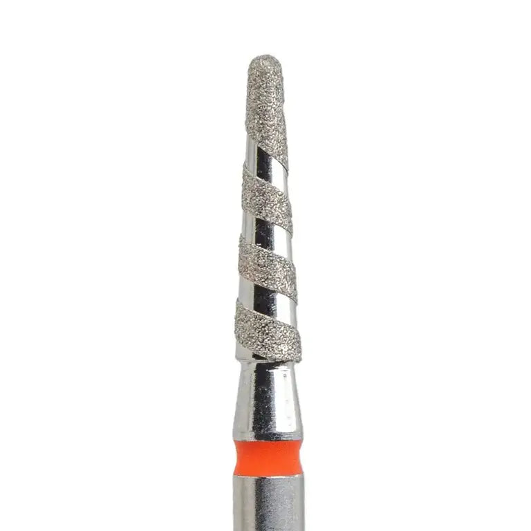 KMIZ Diamond Tornado Cone E-File Nail Drill Bit - Fine Grit (Red) 2.3mm