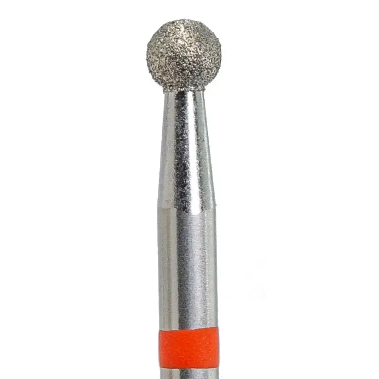 KMIZ Diamond Ball E-File Nail Drill Bit - Fine Grit (Red) 2.9mm