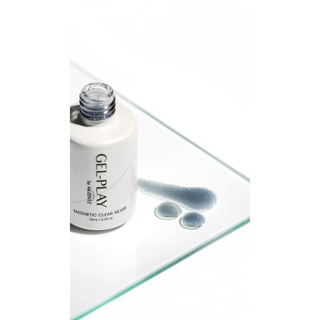 Akzentz Gel Play Polish- Magnetic Clear Silver