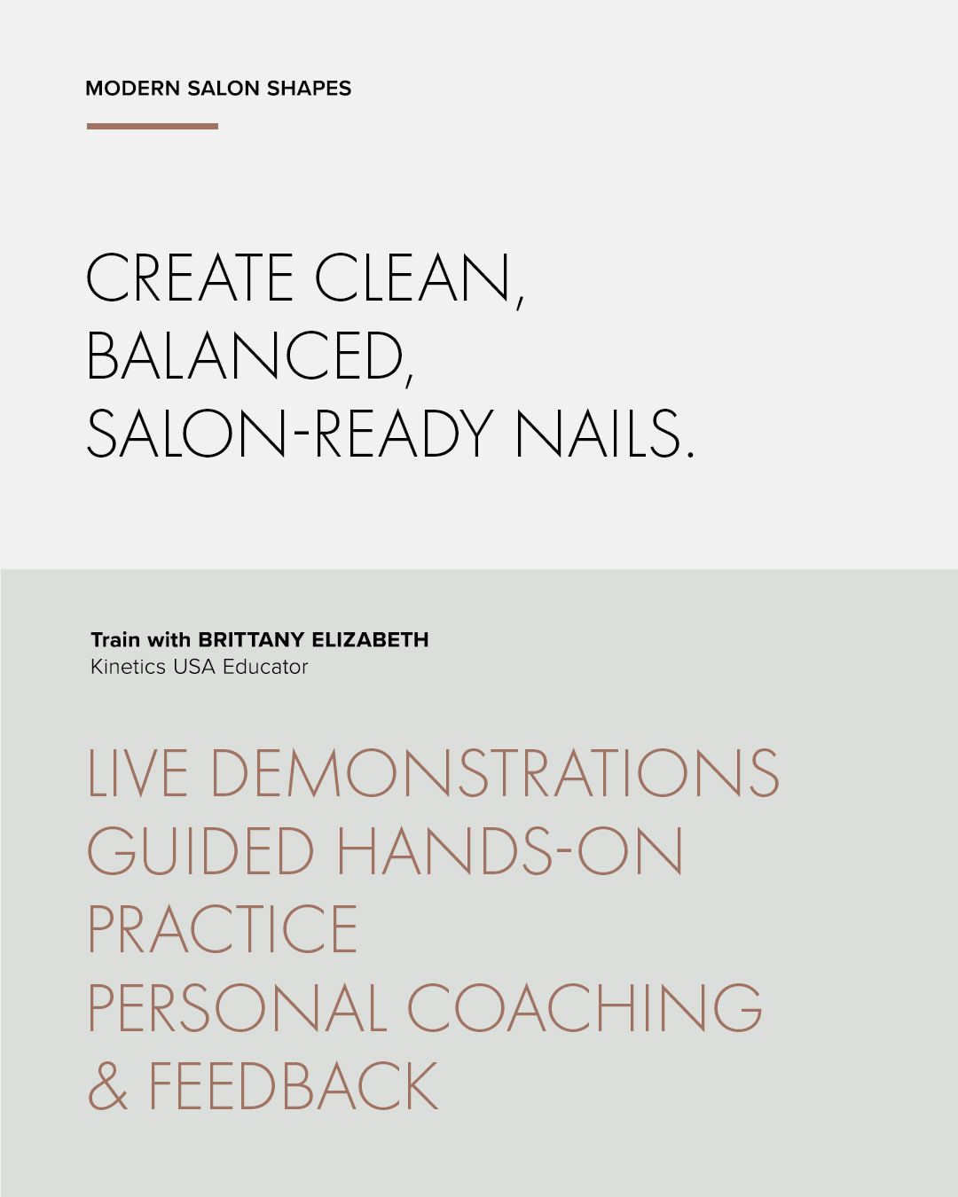 Kinetics - Modern Salon Shapes In-Person Training Day - 08/24/26 QUEENS, NY