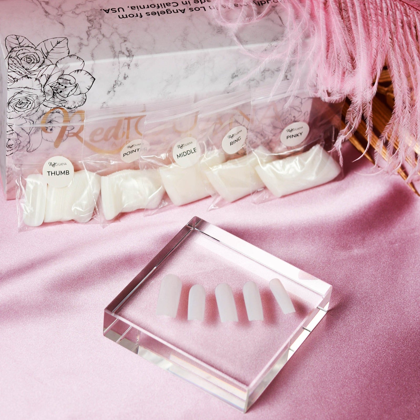 Red Iguana Base Nail Tips for Silicone Practice Hands