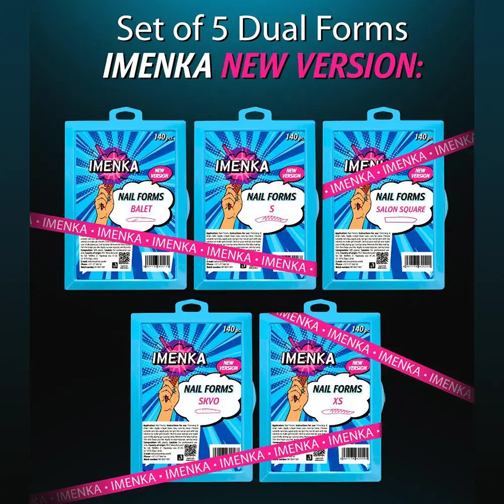 Dual Forms Imenka - Combo Pack of 5 (Ballet, SalonSquare, SKVO, S, XS)