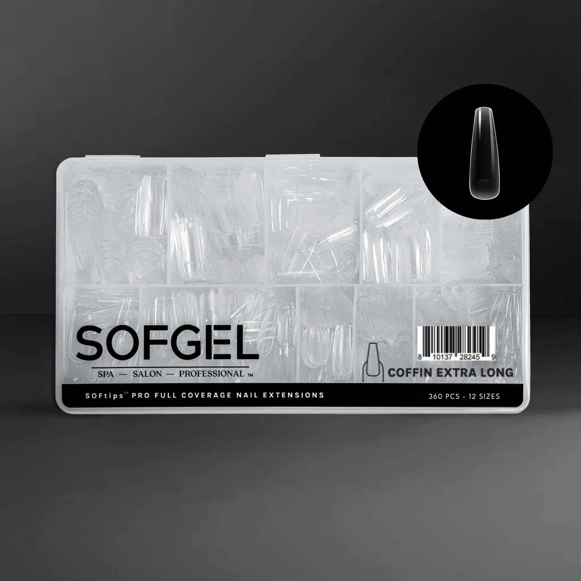 SOFGEL Full Cover Soft Gel Tips - Coffin XL
