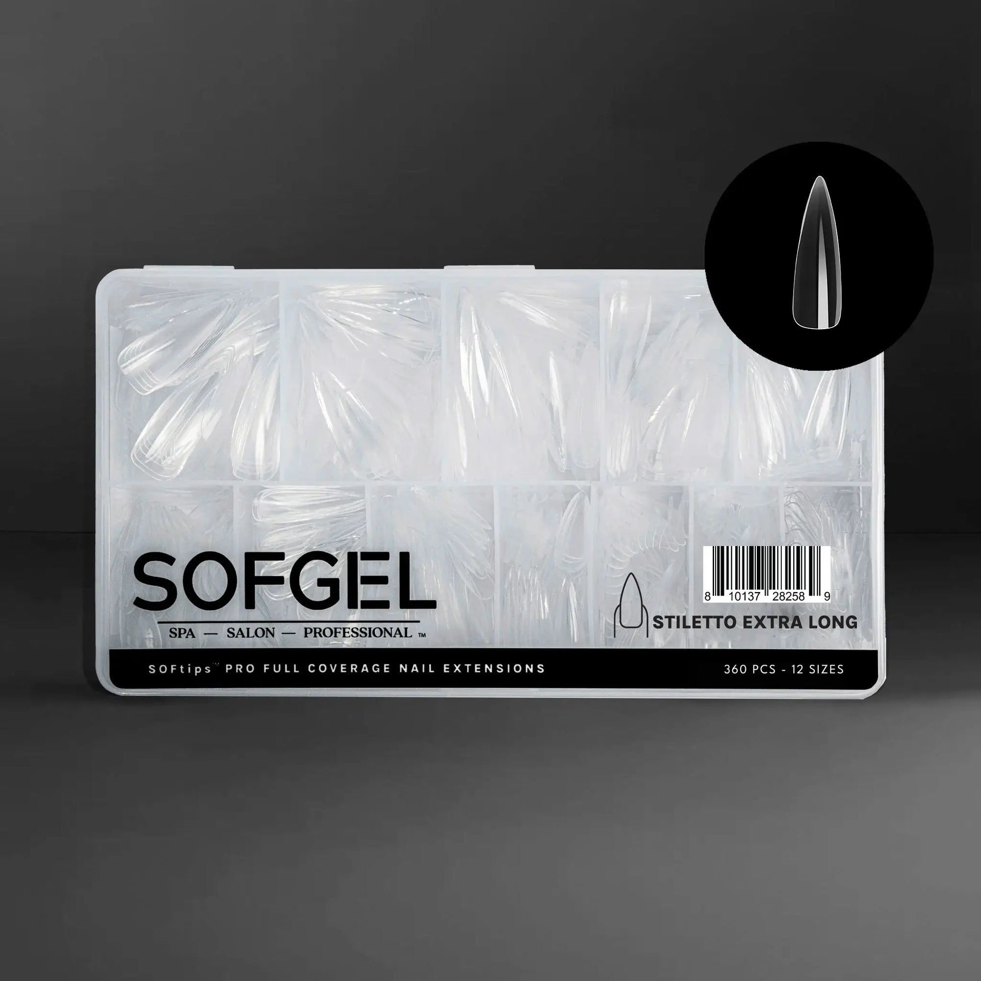 SOFGEL Full Cover Soft Gel Tips - Stiletto XL