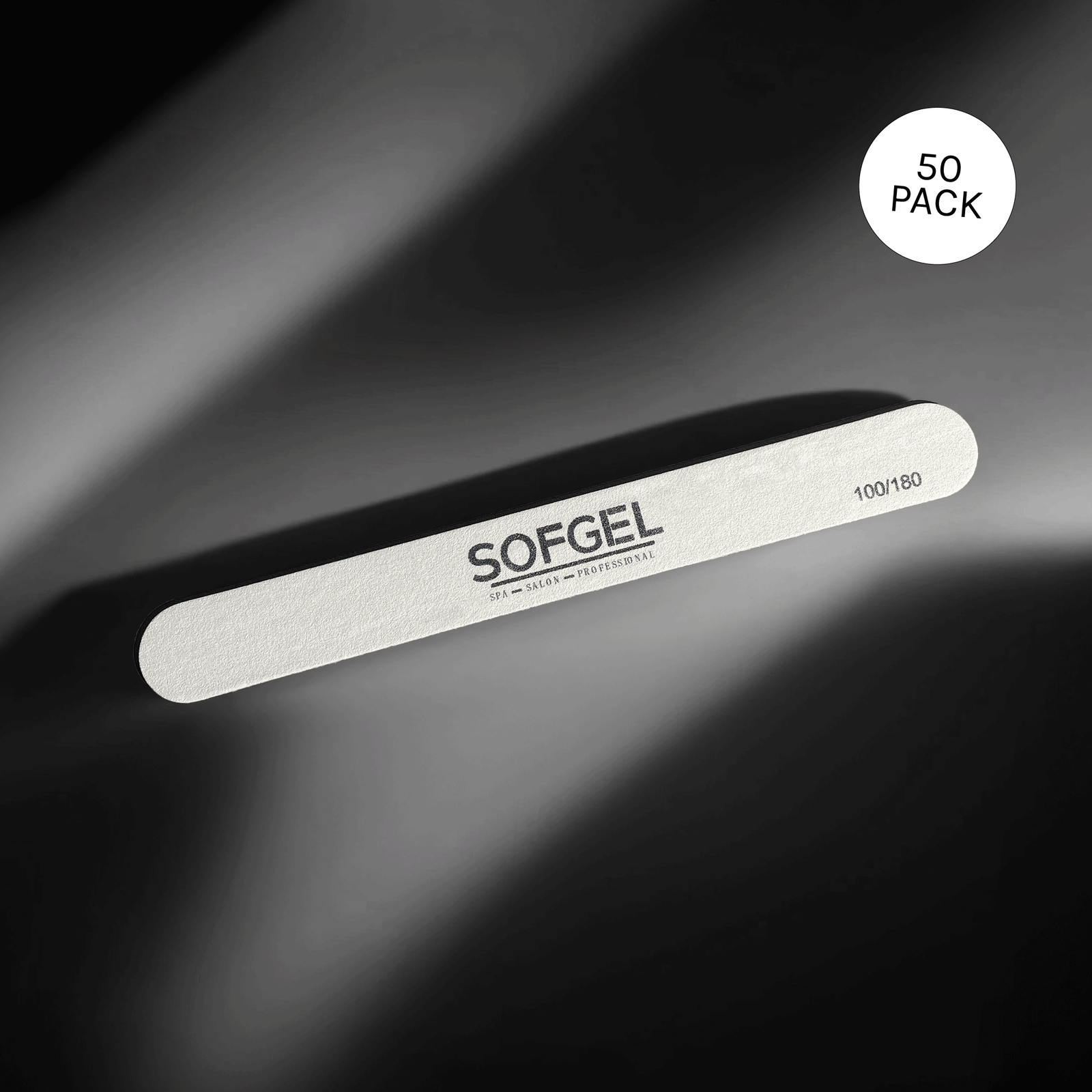 SOFGEL Nail File - 100/180 grit wooden nail file - 50pk