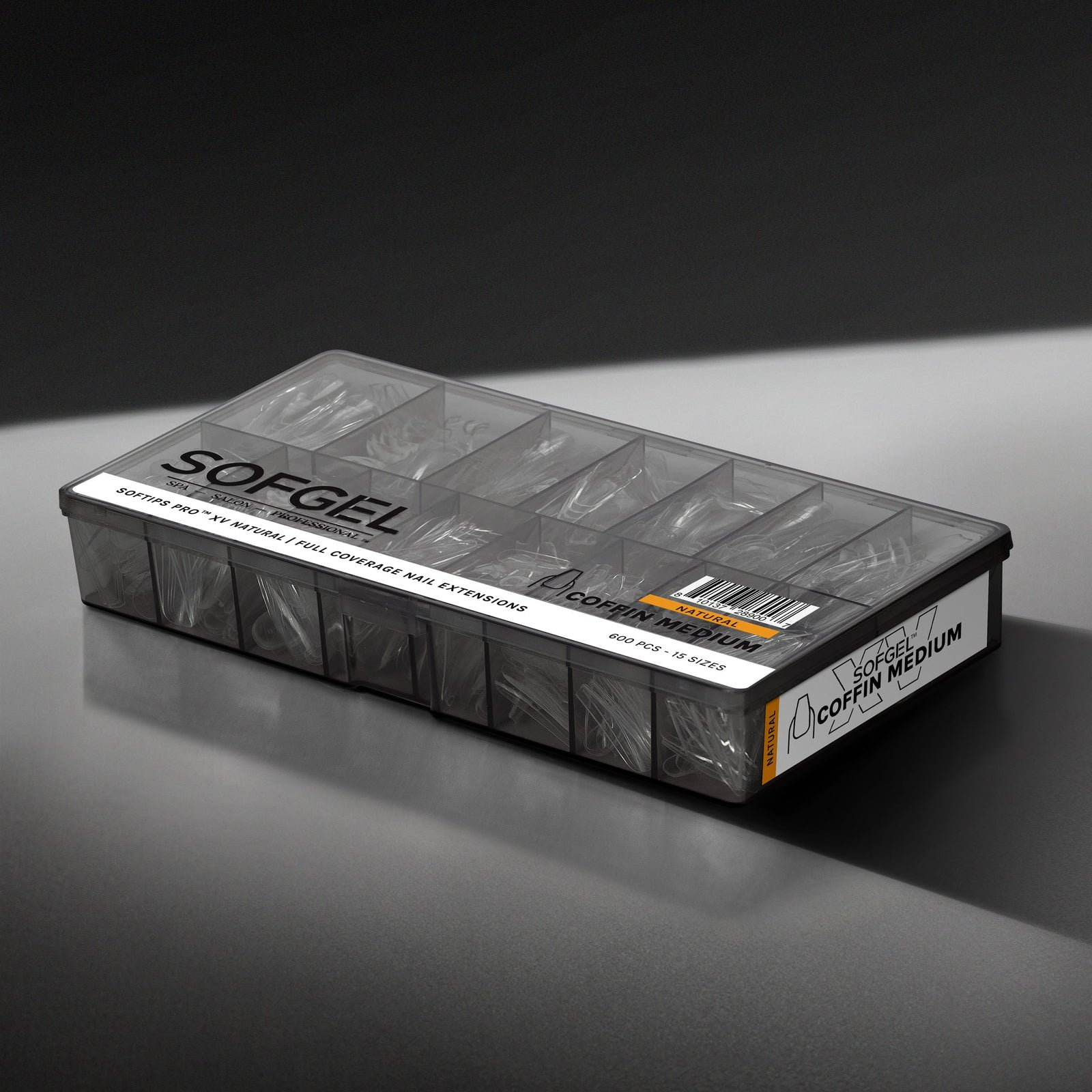 SOFGEL SOFTIPS PRO™ XV NATURAL - COFFIN MEDIUM