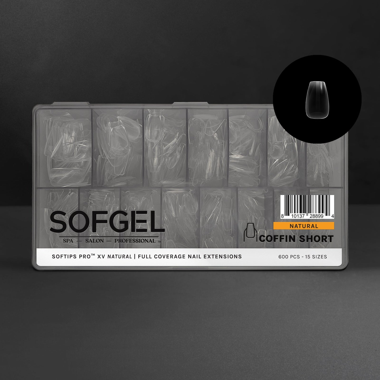 SOFGEL SOFTIPS PRO™ XV NATURAL - COFFIN SHORT