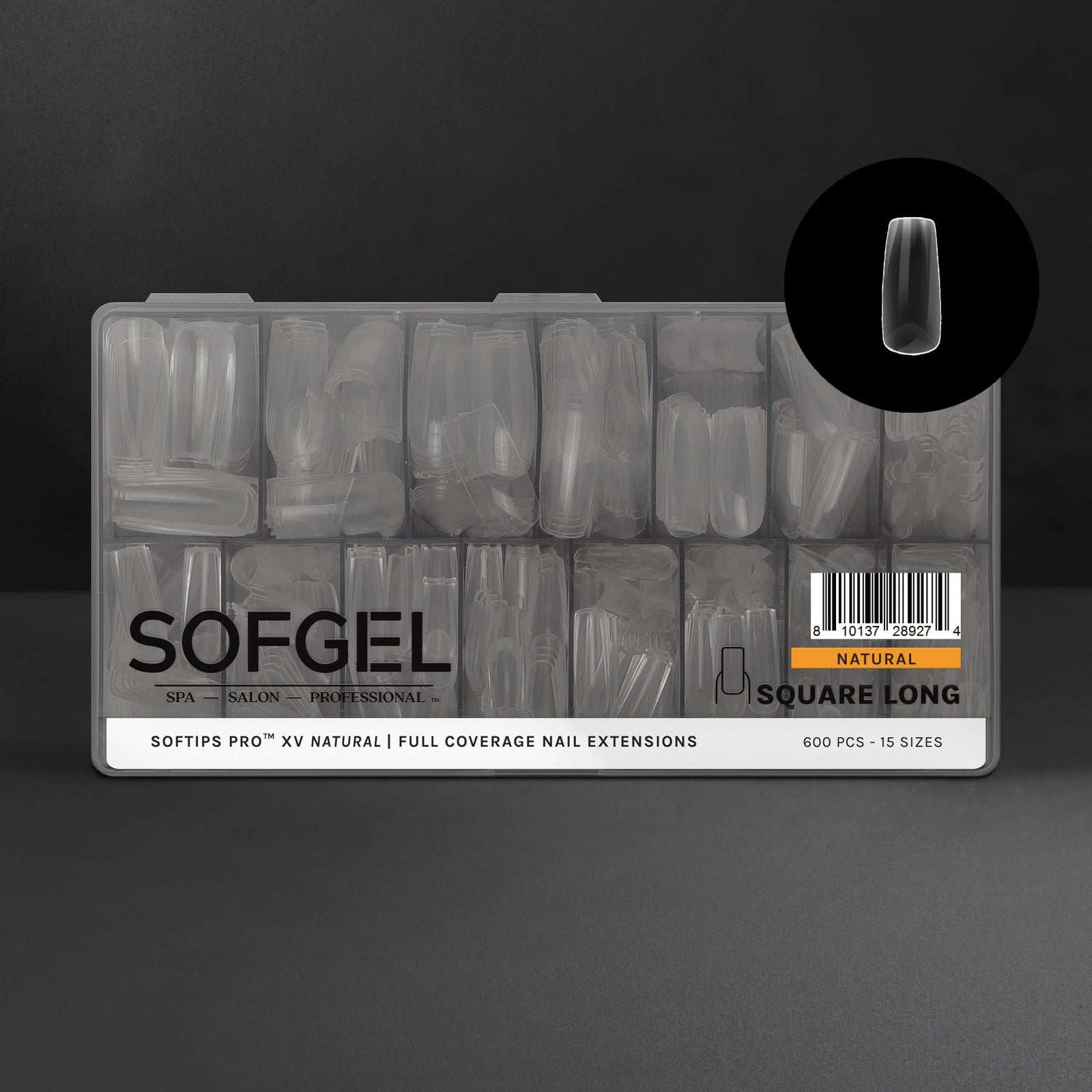 SOFGEL SOFTIPS PRO™ XV NATURAL - SQUARE LONG