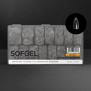SOFGEL SOFTIPS PRO™ XV NATURAL - STILETTO MEDIUM