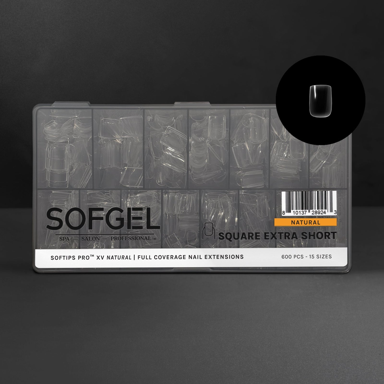 SOFGEL SOFTIPS PRO™ XV NATURAL - SQUARE EXTRA SHORT