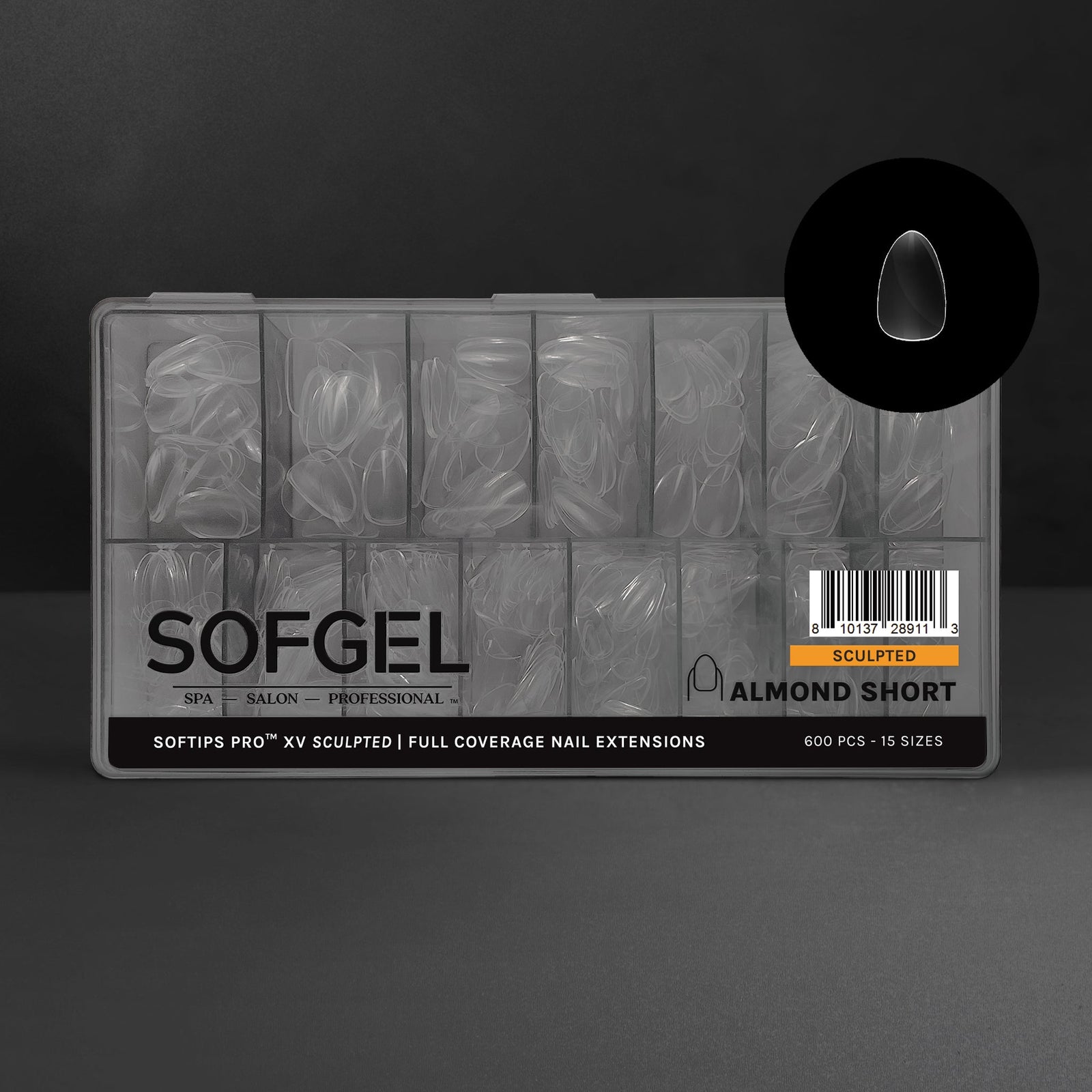 SOFGEL SOFTIPS PRO™ XV SCULPTED - ALMOND SHORT