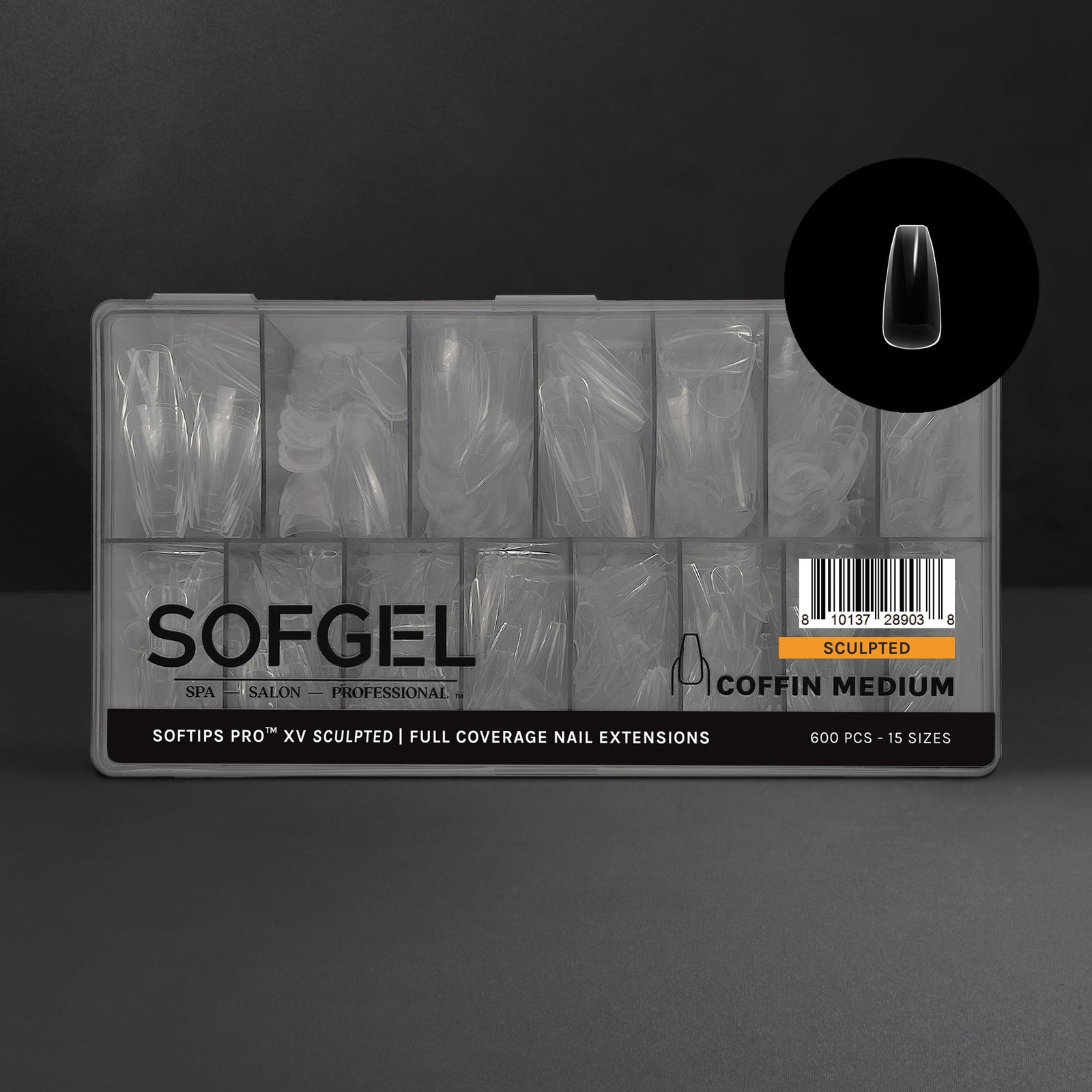 SOFGEL SOFTIPS PRO™ XV SCULPTED - COFFIN MEDIUM