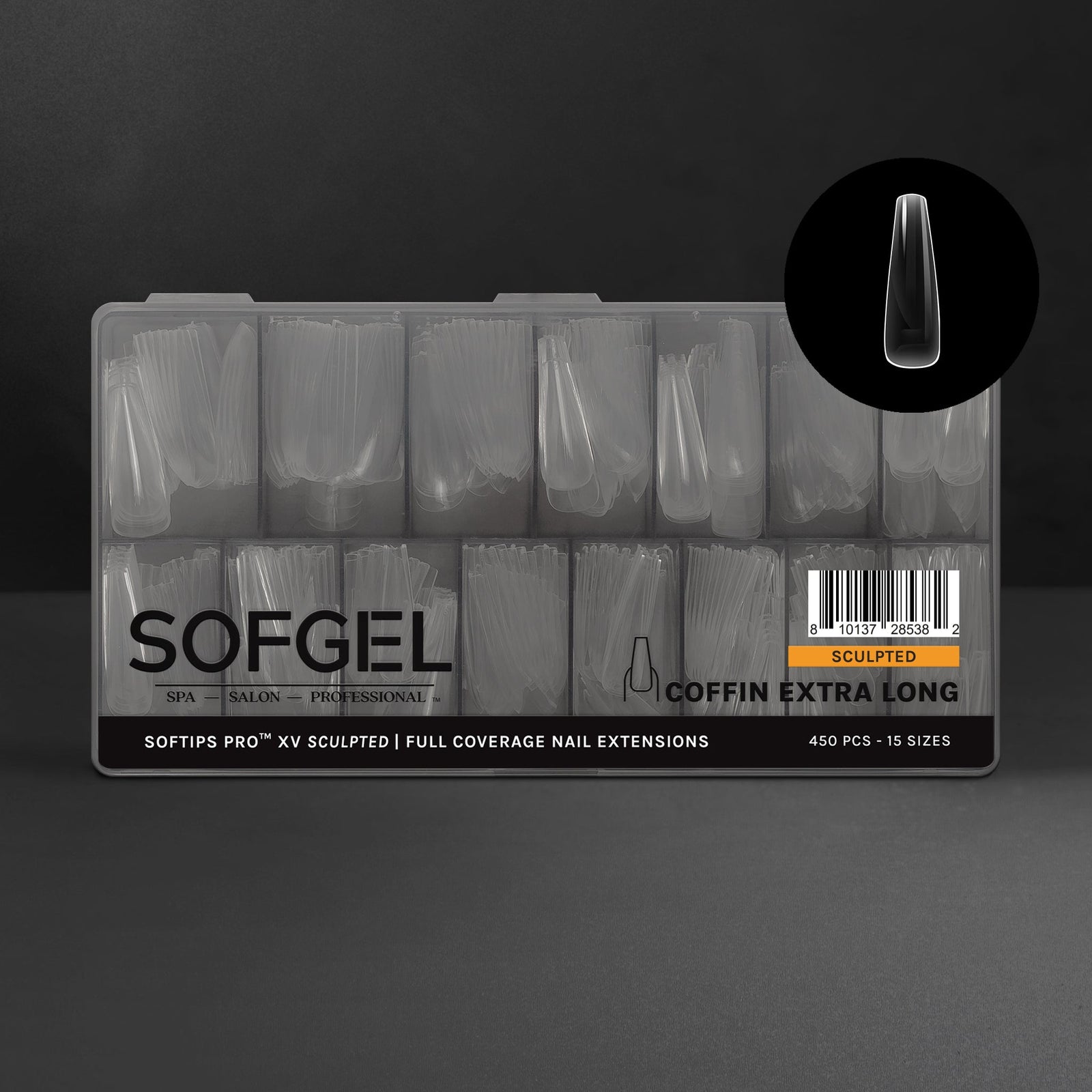 SOFGEL SOFTIPS PRO™ XV SCULPTED - COFFIN EXTRA LONG