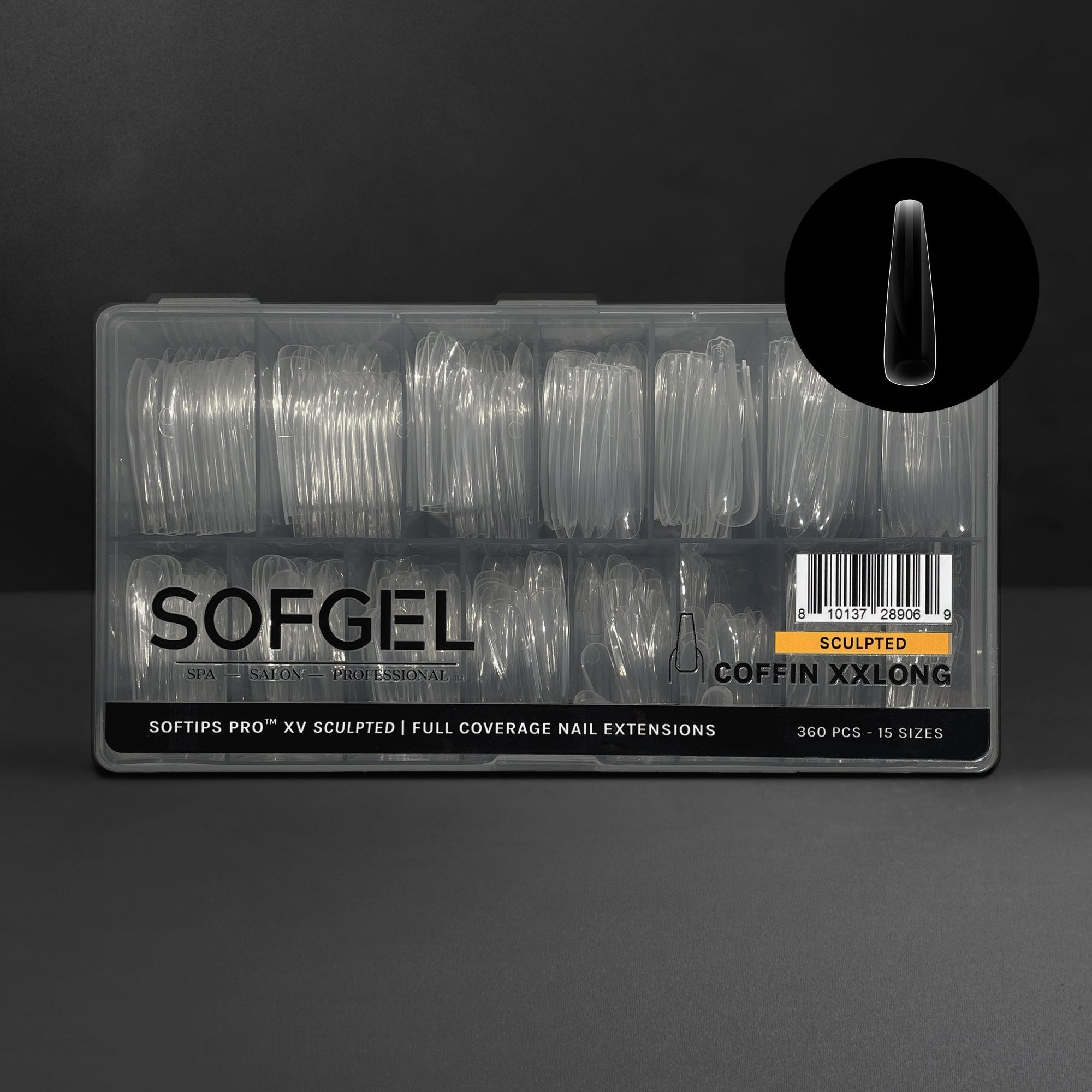SOFGEL SOFTIPS PRO™ XV SCULPTED - COFFIN EXTRA EXTRA LONG