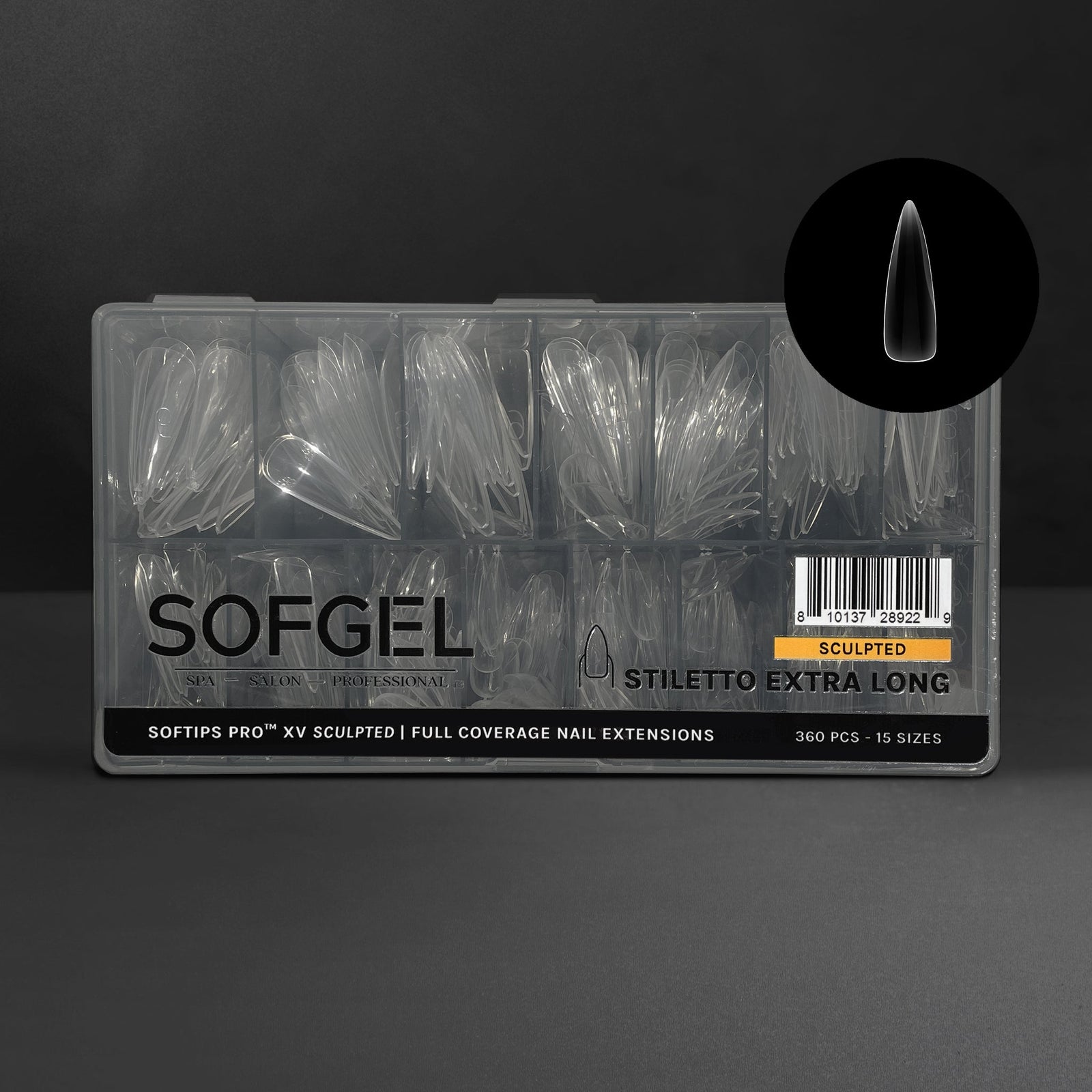 SOFGEL SOFTIPS PRO™ XV SCULPTED - STILETTO EXTRA LONG