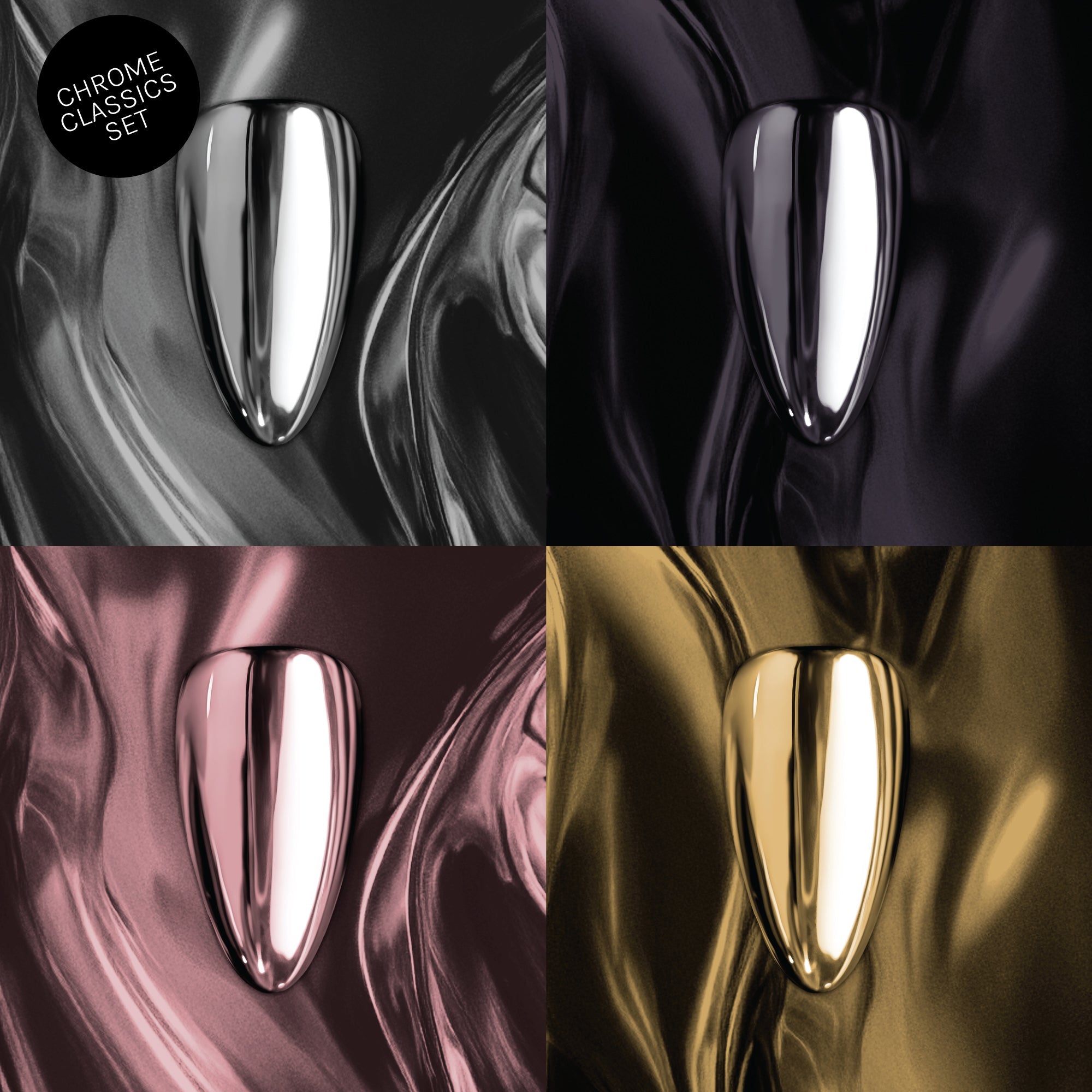 SOFGEL Chrome Classics Set of 4