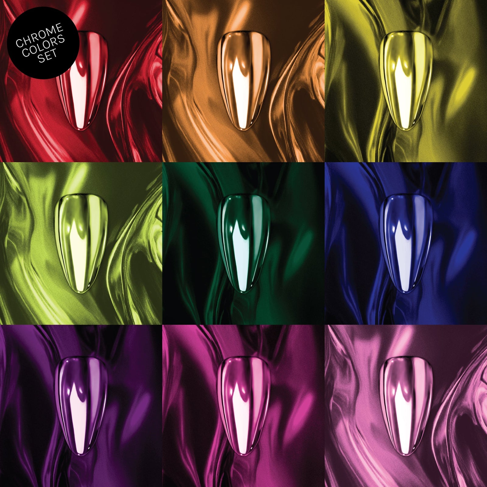 SOFGEL Chrome Colors Set of 9