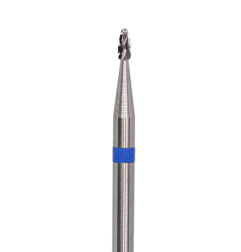 Tungsten Olive Carbide Cone E-File Nail Drill Bit - Medium Grit (Blue) 1.4mm