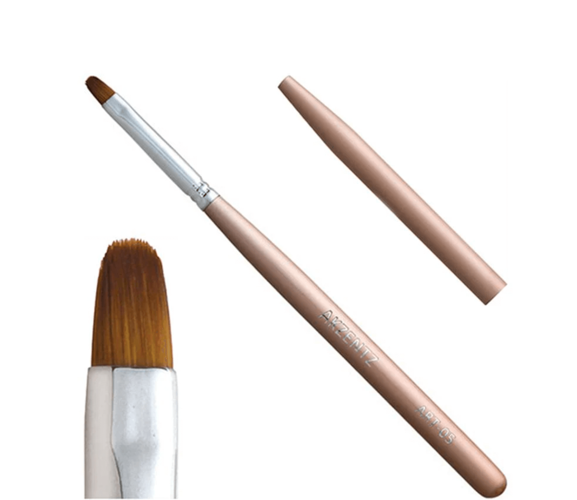 Akzentz Medium Art Oval Brush #5 - Nail Mart USA