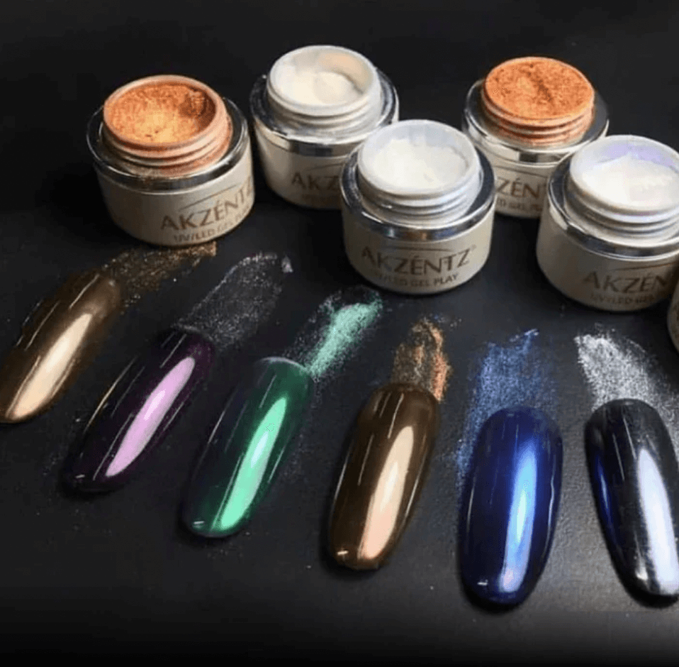 AKZENTZ GEL PLAY - Pearlescent Powder Set