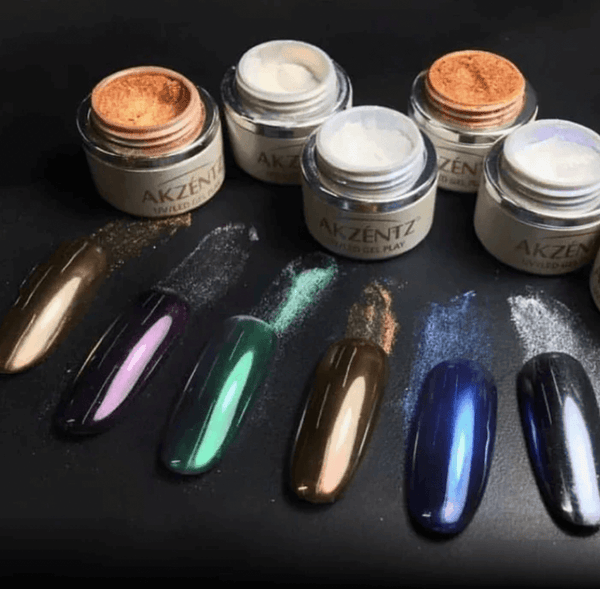 AKZENTZ GEL PLAY - Pearlescent Powder Set - Nail Mart USA