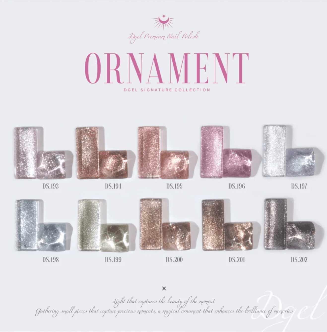 DGEL Signature Ornament Collection - 10 PCS Magnetic Gel Polish Set