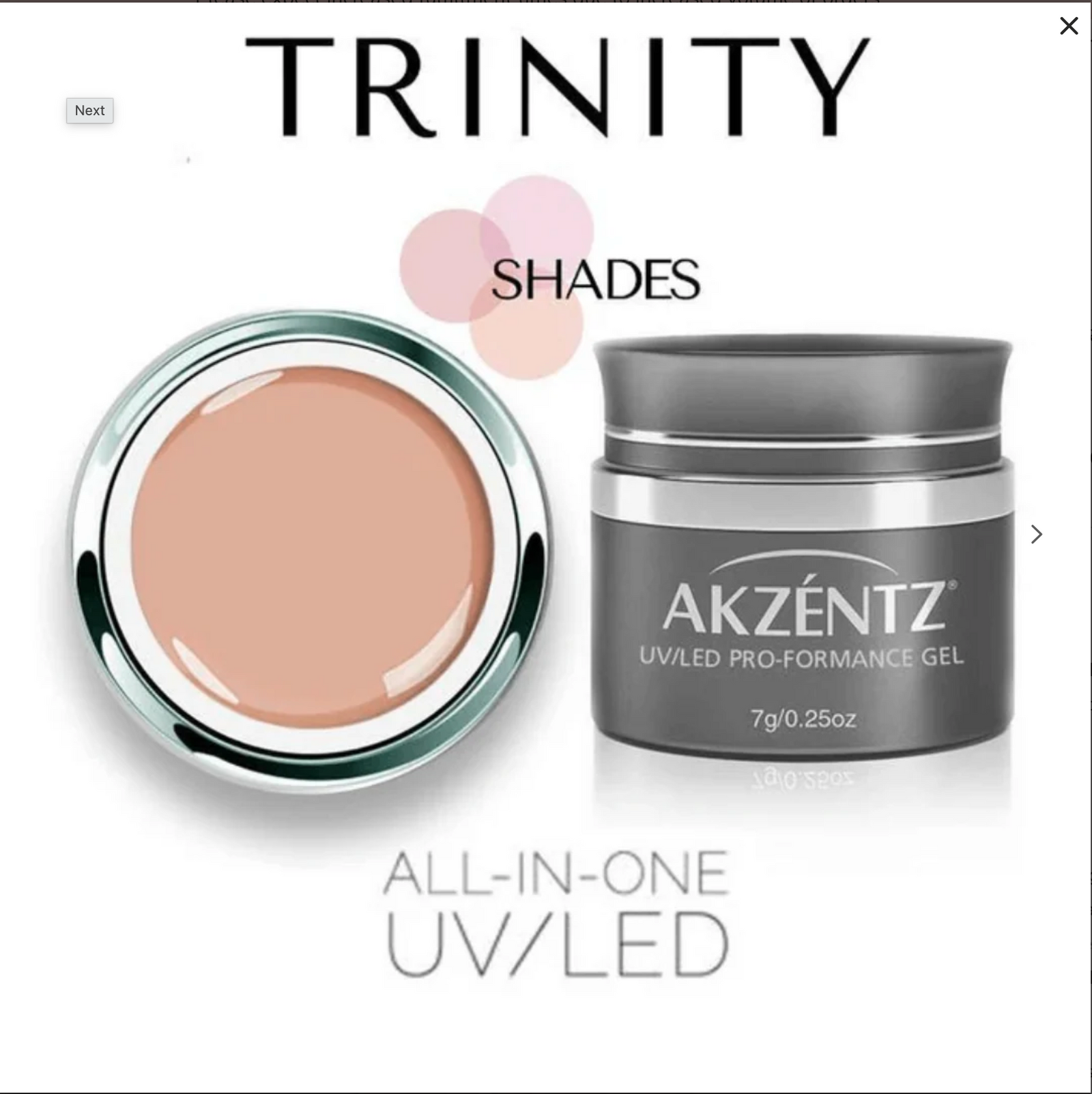 Akzentz Pro-Formance Hard Gel - SN1 Trinity Shades Natural