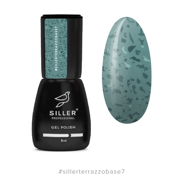 Siller Terrazzo Rubber Base #7 - Turquoise w/ White Potal