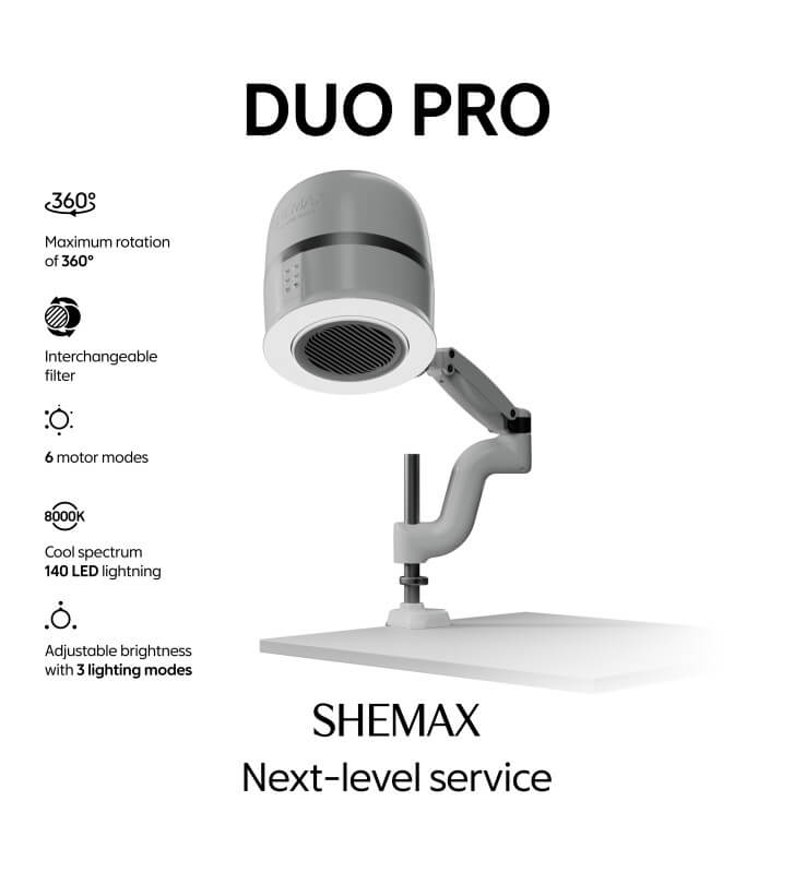 SHEMAX Duo Pro Dust Collector - White