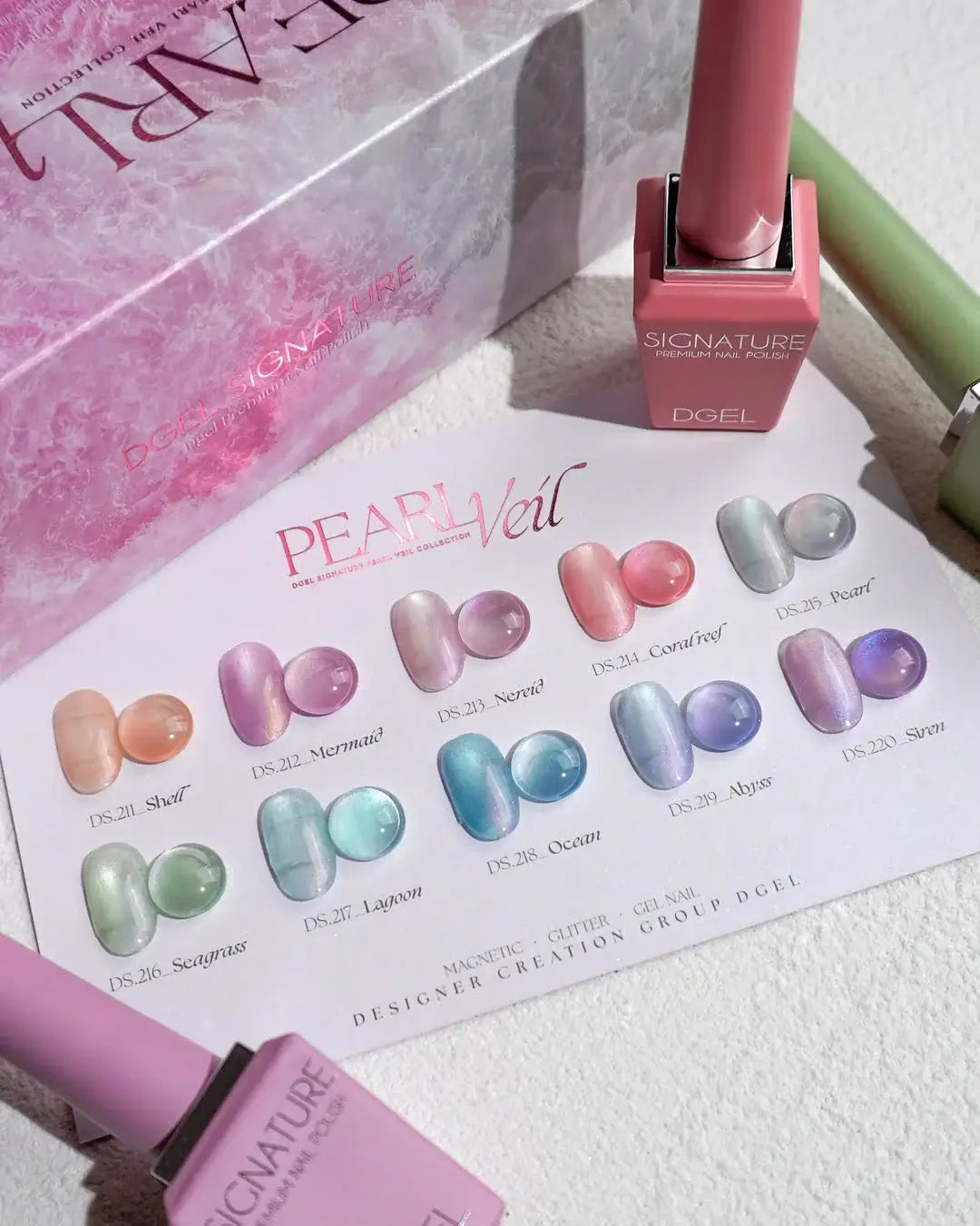 DGEL Signature Pearl Veil Collection - 10 PCS Magnetic Gel Polish Set