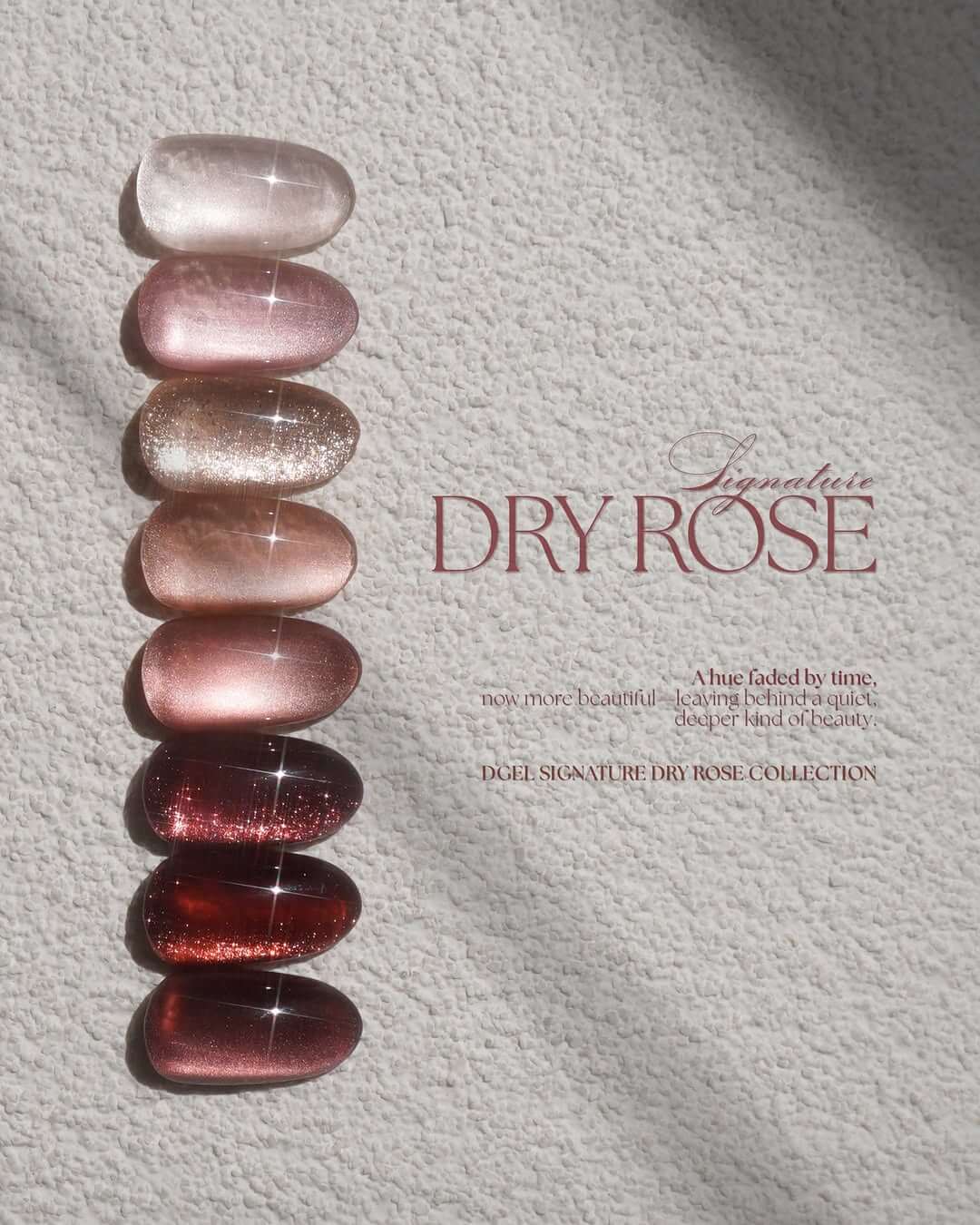 DGEL Dry Rose Collection - 8 PCS Cat Eye Gel Polish Set