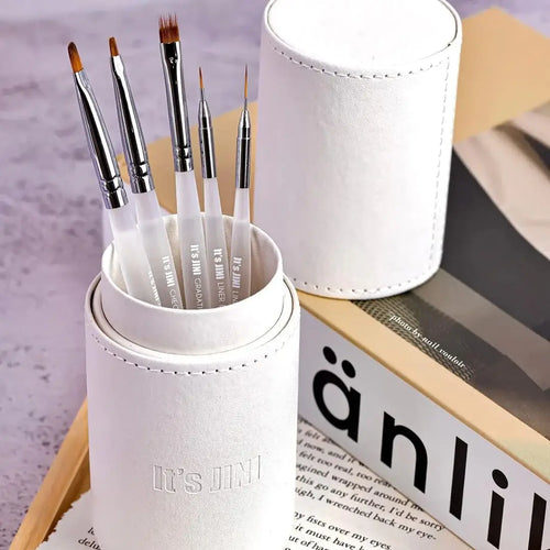 DGEL X JINI - Jini 5 Nail Brush Set +Leather Case