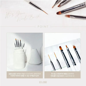 DGEL X JINI - Jini 5 Nail Brush Set +Leather Case - Nail Mart USA