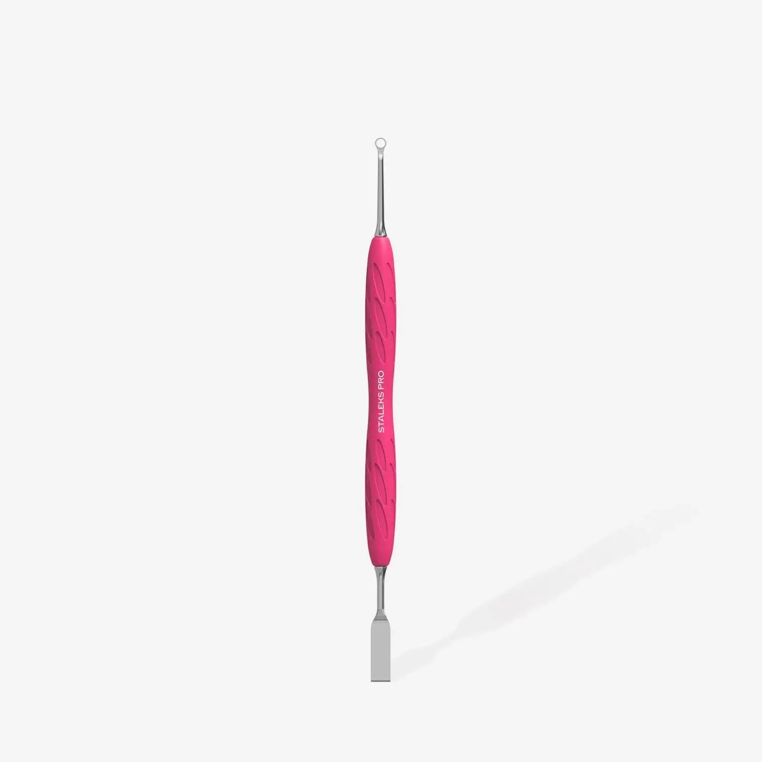 Staleks Manicure Pusher Gummy with Silicone Handle UNIQ 11 TYPE 1 (Straight Flat and Loop Pusher)