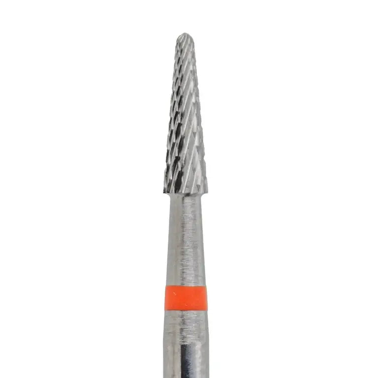 KMIZ Carbide Cone E-File Nail Drill Bit - Fine Grit (Red) 2.3mm